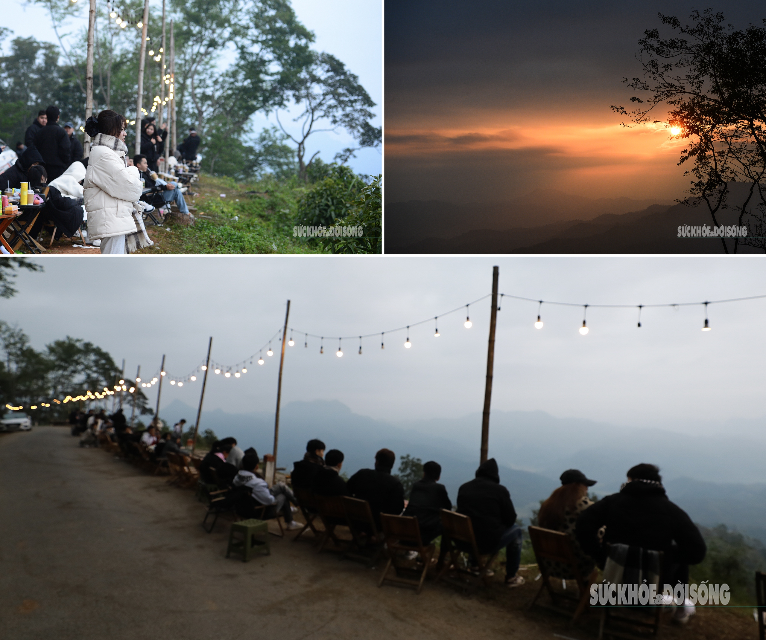 Theo chân giới trẻ lên Đồn Đèn đón bình minh và săn biển mây tuyệt đẹp 3 Du khách trẻ ngồi dọc tuyến tỉnh lộ 257B từ 4–6 giờ sáng để chờ săn mây trên đỉnh Đồn Đèn trong cái lạnh vùng cao.