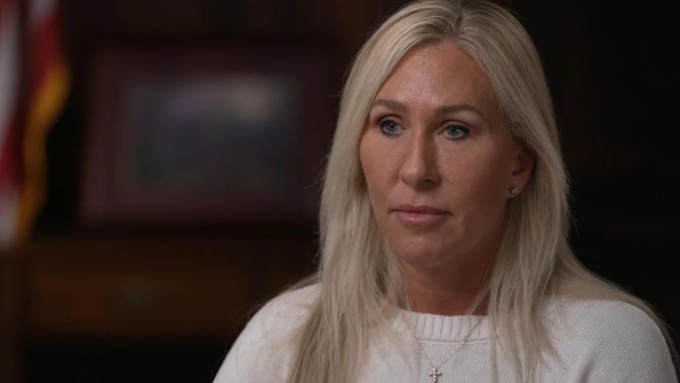 Hạ nghị sĩ Cộng hòa Marjorie Taylor Green trong cuộc phỏng vấn với CBS, công bố ngày 7/12. Ảnh: CBS