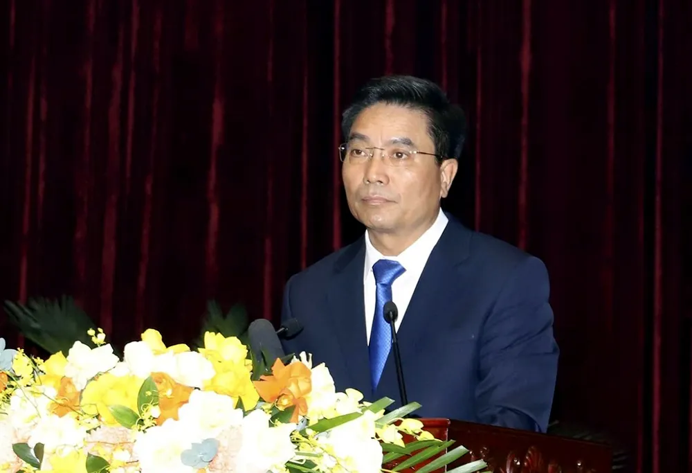 Bí thư Tỉnh ủy tỉnh Thanh Hóa phát biểu tại kỳ họp. Ảnh: ĐT Thanh HÓa ông Nguyễn Doãn Anh.jpg