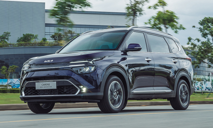 Carens bản 1.4T tại nhà máy Kia ở Đà Nẵng. Ảnh: Kia Việt Nam