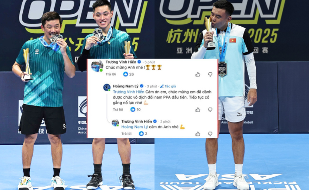 Hoàng Nam - Vinh Hiển xóa hiềm khích trong ngày vui của pickleball Việt Nam - 2