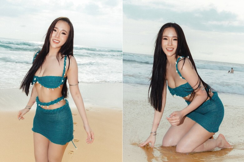 Người đẹp gốc Việt 18 tuổi ở Hoa hậu Hòa bình Thái Lan 11 Trên trang cá nhân, người đẹp gốc Việt chăm chỉ đăng ảnh tạo dáng với áo tắm, khoe vóc dáng quyến rũ.