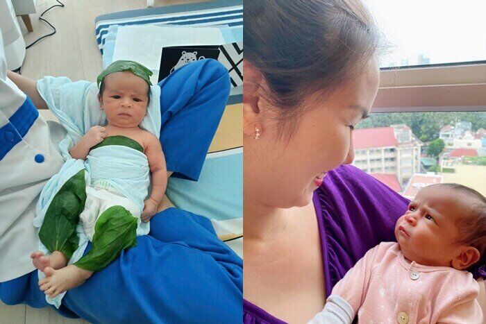 Milo (ảnh trái) khi mới ra đời đã có khuôn mặt, biểu cảm giống hệt chị gái (ảnh phải).