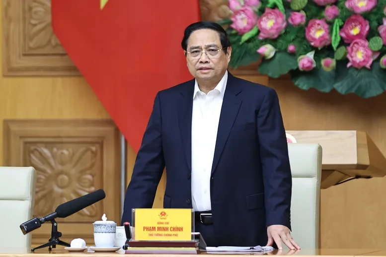 Thủ tướng phát biểu tại cuộc họp. Ảnh: Chinhphu.vn Thủ tướng Chiến dịch Quang Trung 3.jpg