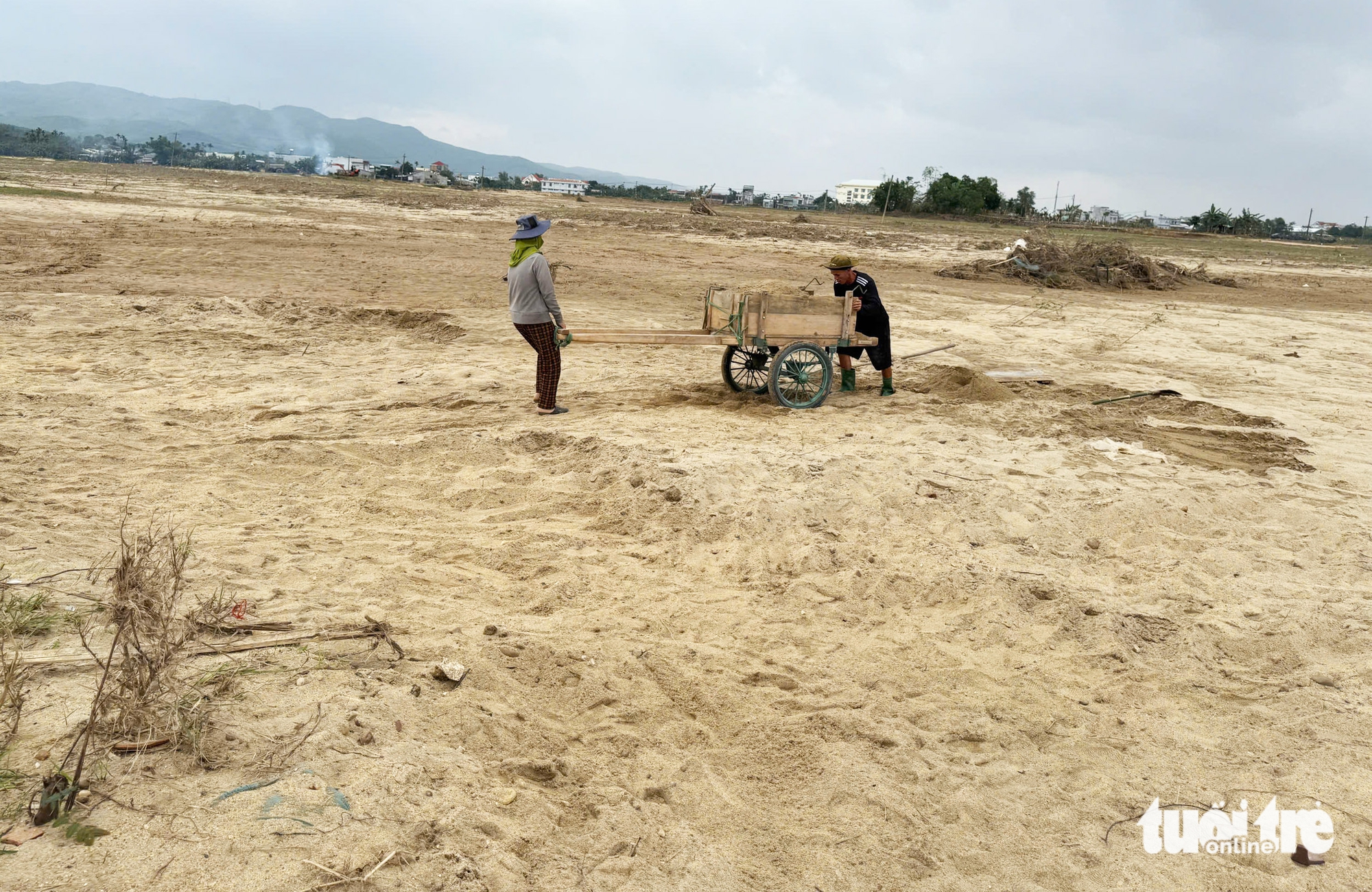 Đất trồng hoa màu ven sông Vu Gia bị bồi lấp sau lũ 1m-1,5m, nông dân rốn lũ Đại Lộc 'khóc nghẹn' 3 bồi lấp - Ảnh 7.