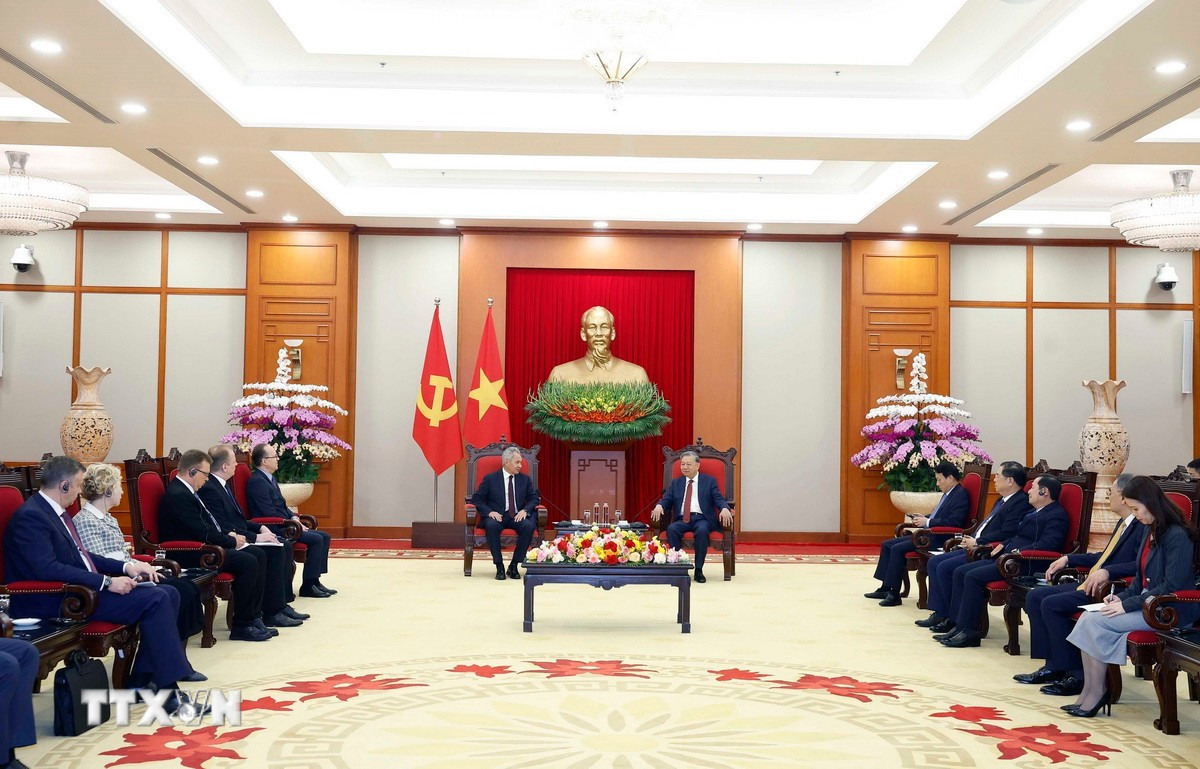 Tổng Bí thư Tô Lâm tiếp Thư ký Hội đồng An ninh Nga 3 Tổng Bí thư Tô Lâm tiếp Thư ký Hội đồng An ninh Nga - Ảnh 3.