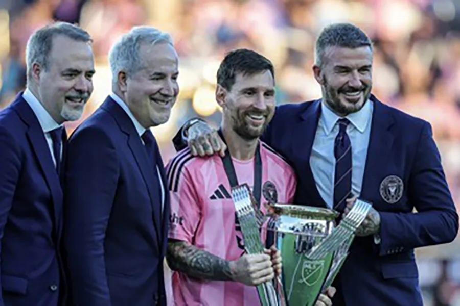 Messi và Beckham đã chinh phục nước Mỹ. ẢNH: EPA messi-va-beckham.jpg