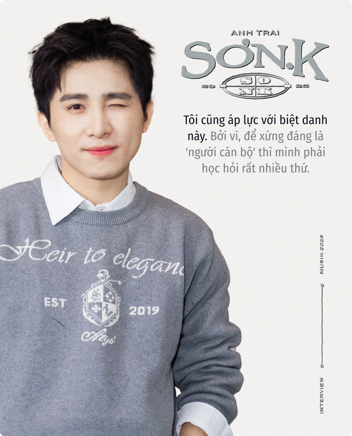 Sơn.K: Tôi áp lực với biệt danh “cán bộ”, đã từng vắt tay lên trán và nghĩ tới cảnh anh Trấn Thành gọi tên mình vào Best 5- Ảnh 9. Sơn.K: Tôi áp lực với biệt danh “cán bộ”, đã từng vắt tay lên trán và nghĩ tới cảnh anh Trấn Thành gọi tên mình vào Best 5- Ảnh 9.