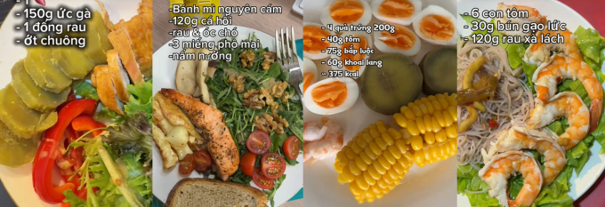 Thực đơn giảm cân của Võ Hoàng Yến tuân thủ quy tắc ít tinh bột, giàu chất xơ và protein.