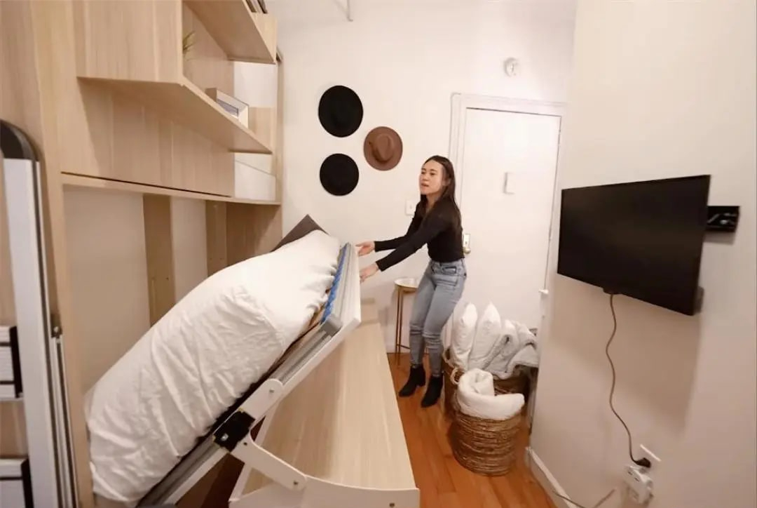 2 vợ chồng ở căn hộ 7m² vẫn thoải mái, 5 triệu người xem xin bái phục 5 1765387449 560 2 vo chong o can ho 7m² van thoai mai