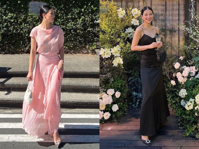 Phương Khánh được khen mặc đẹp ở 3 đám cưới nhà Johnathan Hạnh Nguyễn 4 Phương Khánh khi dự cưới của Linh Rin hồi năm 2023 (váy hồng) và tại tiệc kỷ niệm 10 năm ngày cưới Tăng Thanh Hà hồi 2022.