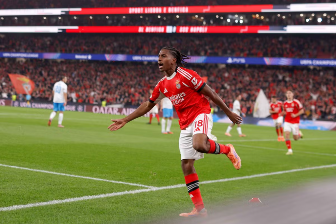 Leandro Barreiro mừng bàn ấn định tỷ số. Ảnh: AFP