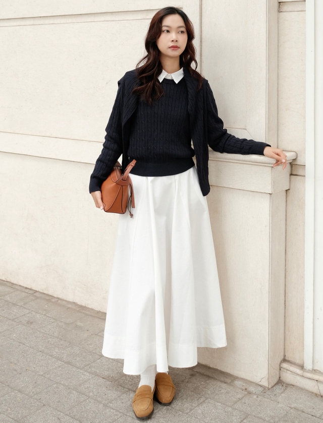 Công thức phối đồ sang trọng, đẹp mắt chỉ với hai tông màu đen trắng 8 Công thức phối đồ sang trọng, đẹp mắt chỉ với hai gam màu đen trắng - Ảnh 11.