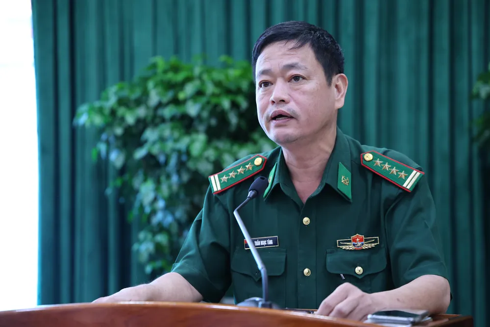 Đại tá Trần Ngọc Tăng, Phó Chỉ huy trưởng Bộ đội Biên phòng TP.HCM. Ảnh: LÊ THOA the-vang-ec-3.JPG