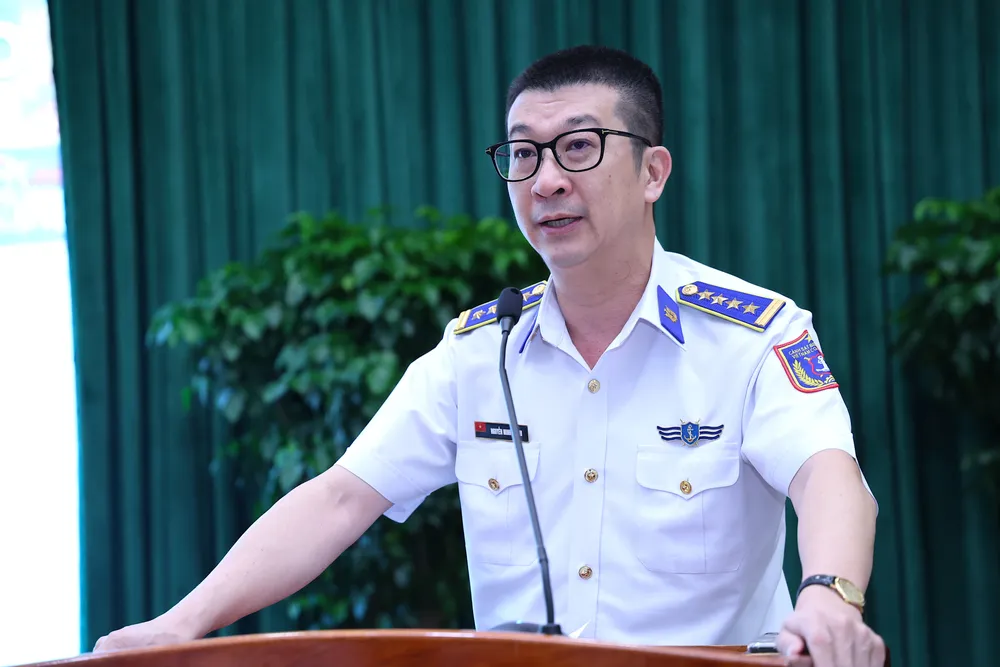 Đại tá Nguyễn Minh Khánh, Phó Tư lệnh Tham mưu trưởng, Bộ Tư lệnh Vùng Cảnh sát biển 3. Ảnh: LÊ THOA the-vang-ec-4.JPG