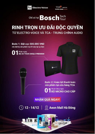 Bosch Tech Tour 2025 tại Hà Nội: Trung Chính Audio giới thiệu hệ thống âm thanh mới - Ảnh 4. Bosch Tech Tour 2025 tại Hà Nội: Trung Chính Audio giới thiệu hệ thống âm thanh mới - Ảnh 4.