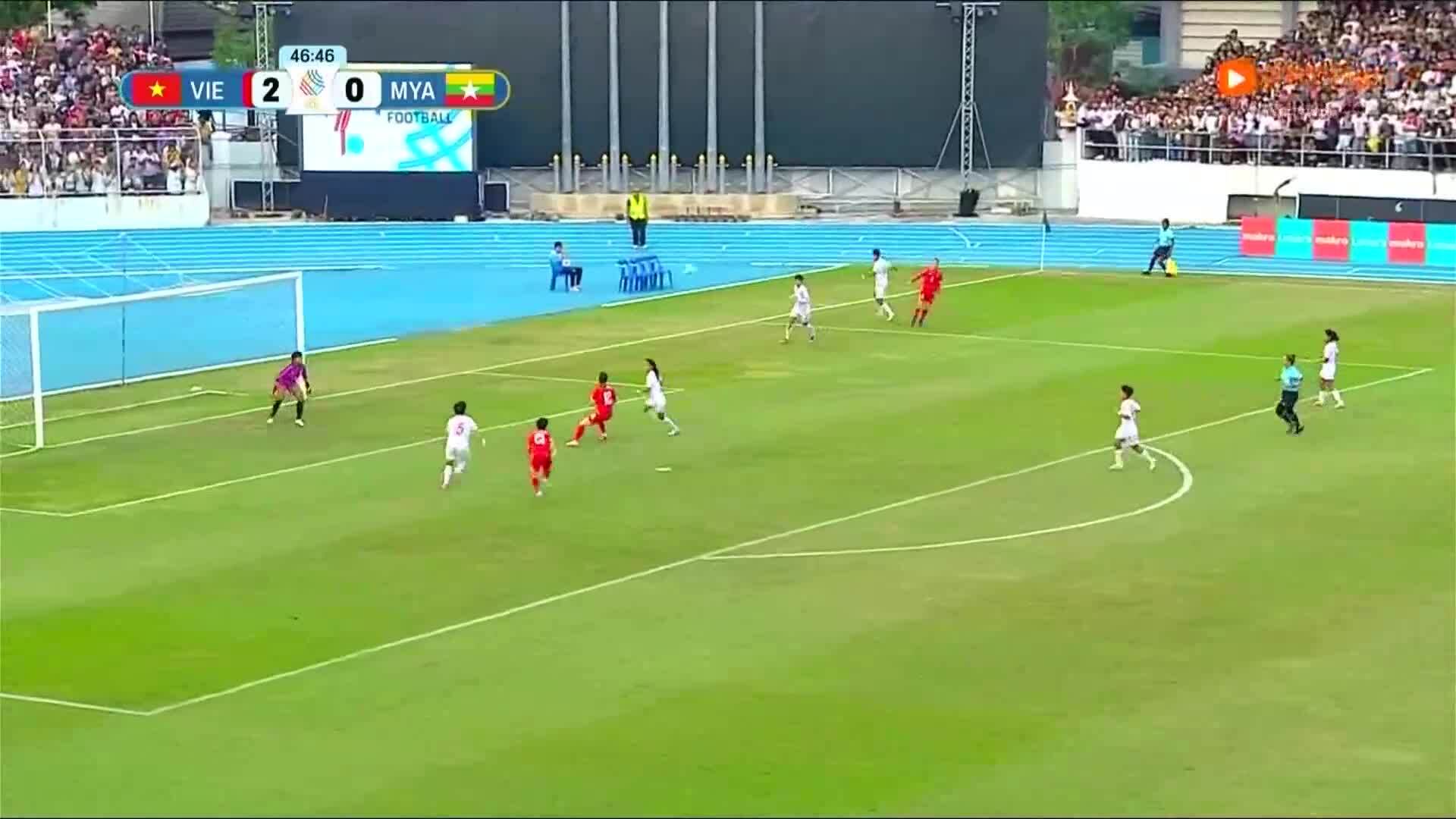 Nữ Việt Nam 2-0 Myanmar (H2): Cơ hội liên tiếp