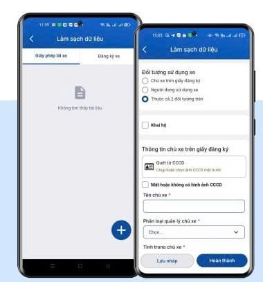 Các bước khai báo thông tin dữ liệu đăng ký xe và giấy phép lái xe trên ứng dụng iHanoi- Ảnh 4.