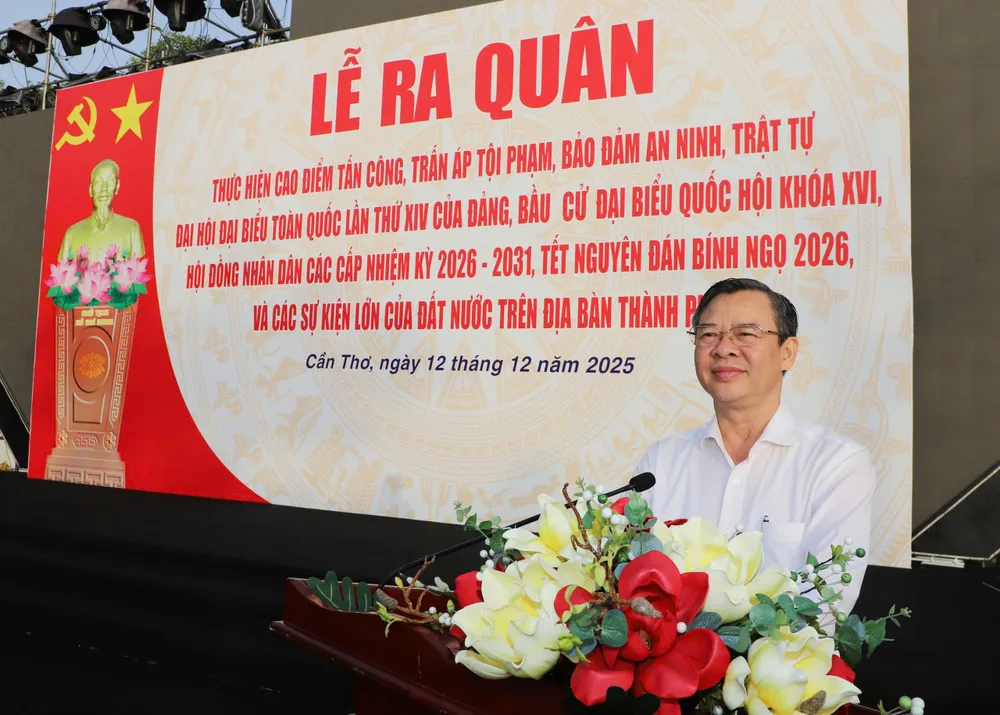 Công an tp Cần Thơ,ra quân,trấn áp tội phạm,tết nguyên đán,bính ngọ 2026