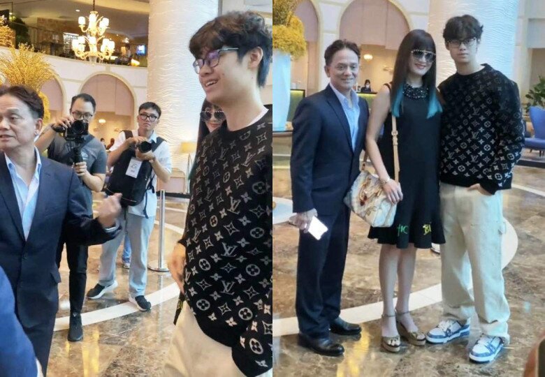 Con trai Chủ tịch của Hiền Mai khoe thành tích học tập điểm tuyệt đối ở Mỹ, ngoại hình điển trai lại hào phóng với bạn 7 Vợ chồng Hiền Mai tự hào vì quý tử điển trai, học tập tốt, ngoan ngoãn.