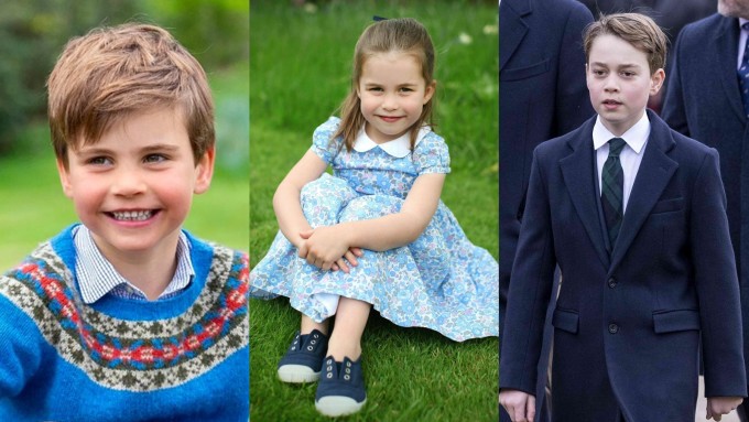 Lý do hoàng gia Anh thường diện màu xanh lam 3 Hoàng tử Louis, Công chúa Charlotte và Hoàng tử George (từ trái qua phải) mặc màu truyền thống của Hoàng gia Anh. Ảnh: Royal Family