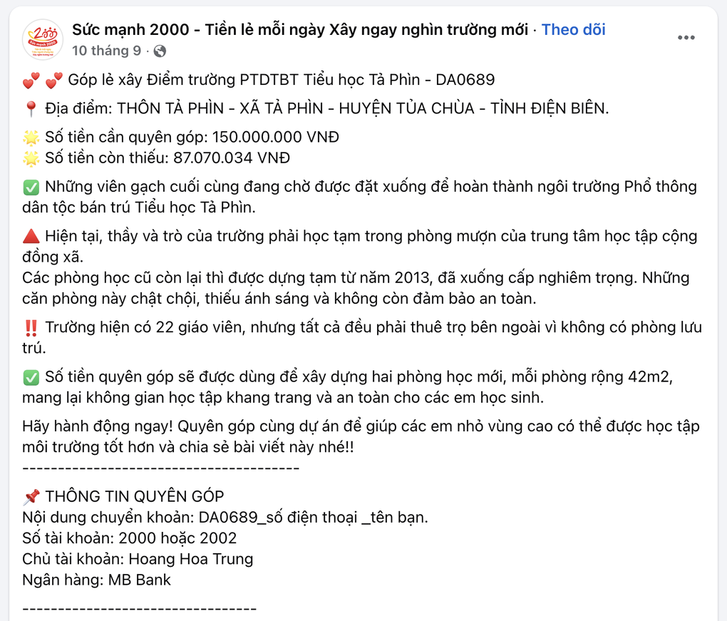 Trường vừa khánh thành, dự án cùng cha đẻ Nuôi em lại kêu gọi xây mới - 2