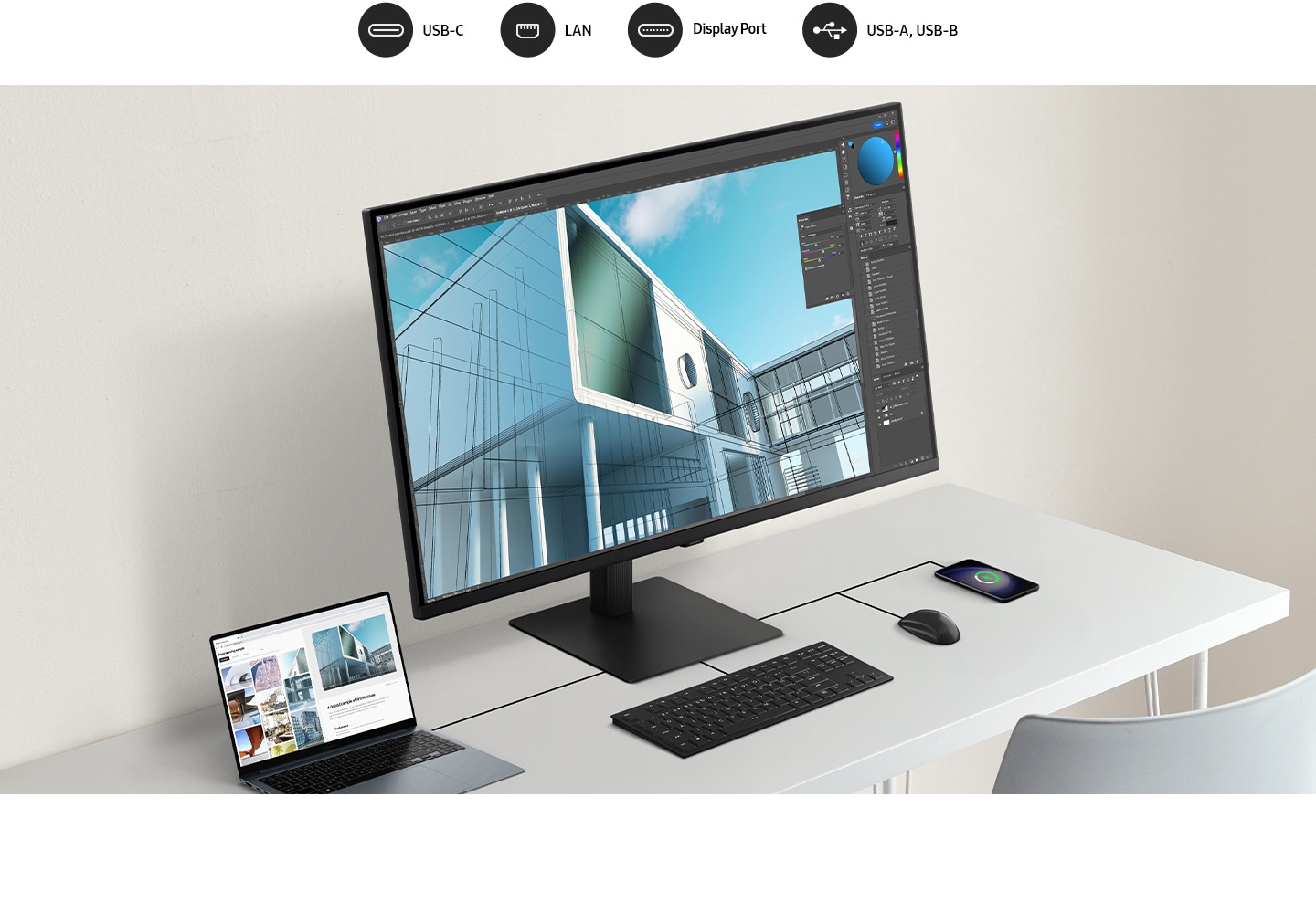 Quản lý đa tác vụ, hiển thị màu sắc chuẩn xác, bứt phá sáng tạo với ViewFinity 37 inch- Ảnh 4. Quản lý đa tác vụ, hiển thị màu sắc chuẩn xác, bứt phá sáng tạo với ViewFinity 37 inch- Ảnh 4.