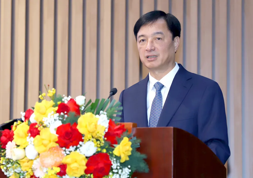 Bí thư Thành ủy Hà Nội Nguyễn Duy Ngọc phát biểu tại Hội nghị. Ảnh: Nam Anh Ong-nguyen-duy-ngoc.png