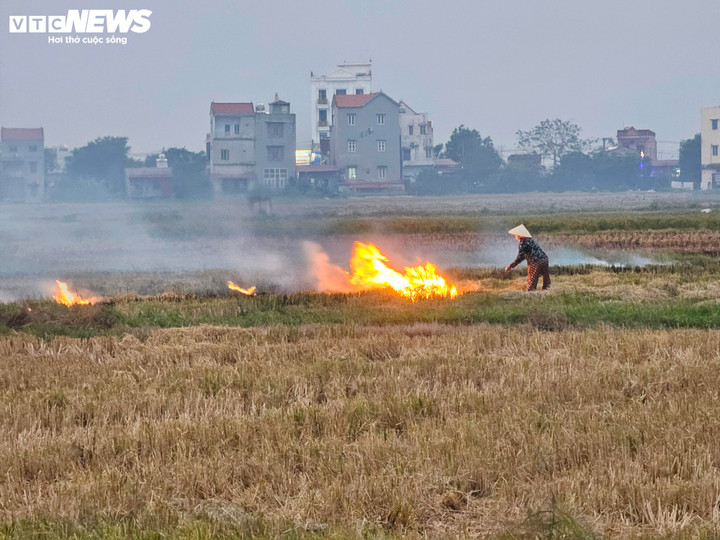 Khói đen xả thẳng lên trời, ruộng đồng vẫn đỏ lửa giữa ngày ô nhiễm đỉnh điểm- Ảnh 3.