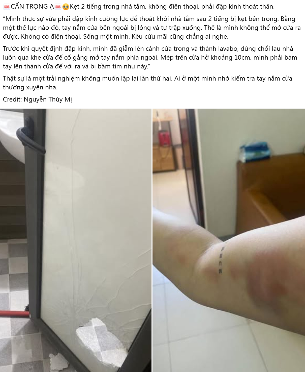 Mắc kẹt trong nhà tắm, đập kính vẫn không thoát ra được: Cô gái ở một mình được cứu bởi thứ nhiều người tưởng… vô giá trị trên điện thoại- Ảnh 2.