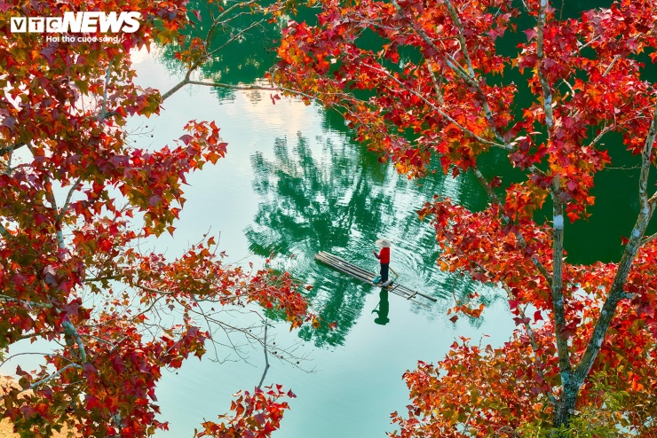 Hồ nhân tạo ở Cao Bằng rực rỡ như trời Âu mùa phong hương thay lá 13 Hồ nhân tạo ở Cao Bằng rực rỡ như trời Âu mùa phong hương thay lá - 12