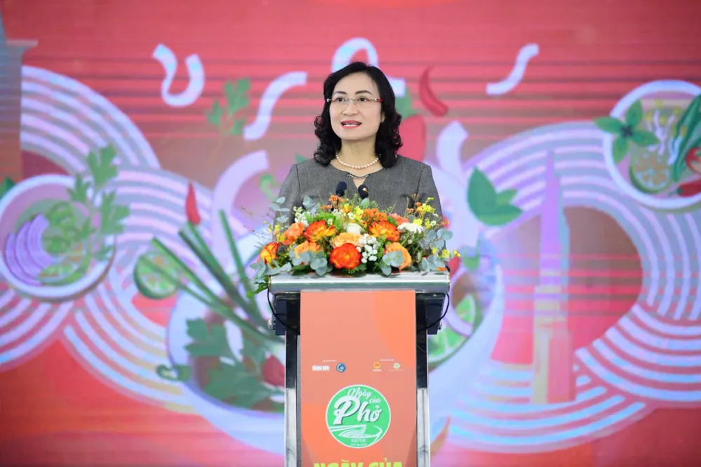 Bà Phan Thị Thắng, Thứ trưởng Bộ Công Thương. Ảnh: BTC Ngày của Phở (9).jpg