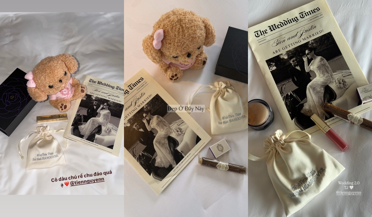 Chu đáo như vợ chồng hào môn Tiên Nguyễn: Chuẩn bị set quà chục triệu, với 2 thứ đặc biệt cho khách mời 3 Chu đáo như vợ chồng hào môn Tiên Nguyễn: Chuẩn bị set cả chục triệu, với 2 thứ đặc biệt cho khách mời - Ảnh 3.