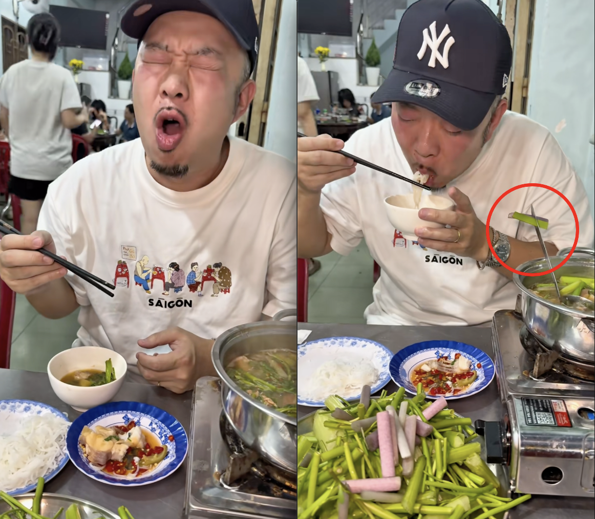 Cảnh tượng khách Nhật nhét cọng rau vào cán muôi khi ăn lẩu khiến dân mạng Việt giật mình- Ảnh 2. Cảnh tượng khách Nhật nhét cọng rau vào cán muôi khi ăn lẩu khiến dân mạng Việt giật mình- Ảnh 2.