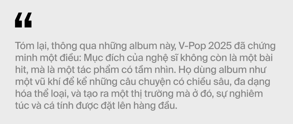 Cuộc chiến album 2025: Khi nhạc Việt không còn sợ sự khác biệt- Ảnh 7. Cuộc chiến album 2025: Khi nhạc Việt không còn sợ sự khác biệt- Ảnh 7.