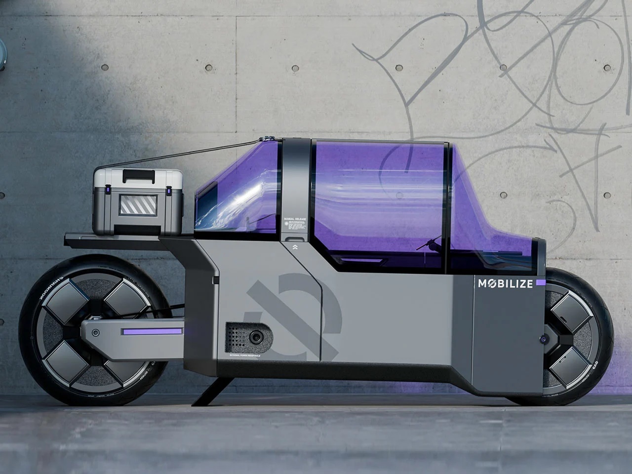 Xe máy điện có cabin, cốp, đai an toàn như ô tô vẫn cực kỳ nhỏ gọn 2 Xe máy điện có cabin, cốp, đai an toàn như ô tô vẫn cực kỳ nhỏ gọn - Ảnh 2.