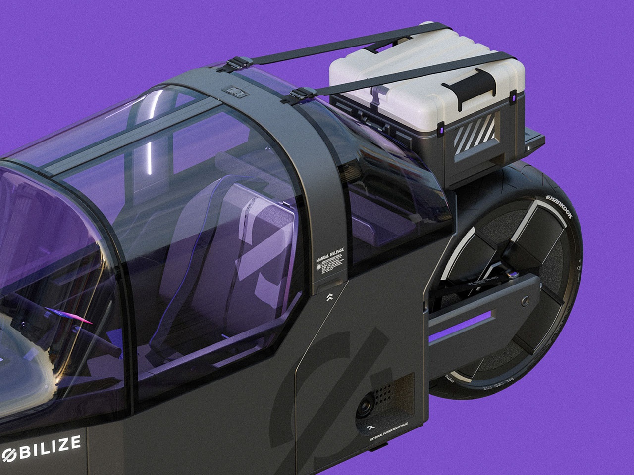 Xe máy điện có cabin, cốp, đai an toàn như ô tô vẫn cực kỳ nhỏ gọn 9 xe máy điện - Ảnh 12.