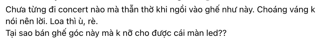 Hậu concert Mỹ Tâm: Fan than khu VIP bị chắn tầm nhìn suốt 4 tiếng, lỗi âm thanh không nghe thấy gì- Ảnh 7.