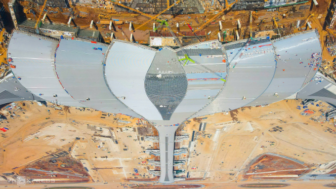 Nhà ga hành khách sân bay Long Thành nhìn từ trên cao. Ảnh: Phước Tuấn