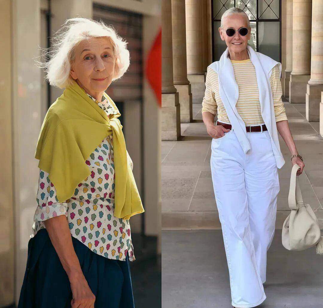 Học phụ nữ Pháp cách làm đẹp tuổi già với tóc bạc tự nhiên và phong cách tinh tế - Ảnh 2.