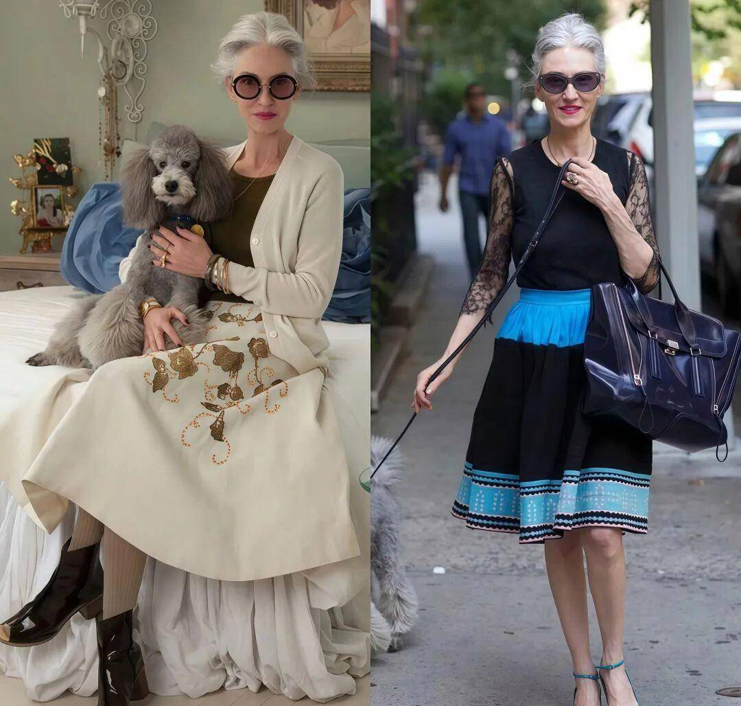 Học phụ nữ Pháp cách làm đẹp tuổi già với tóc bạc tự nhiên và phong cách tinh tế - Ảnh 3.