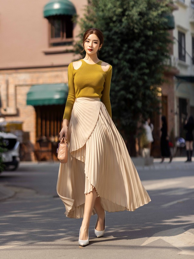 Áo khoét vai tôn đôi vai nhỏ nhắn cho người mặc- Ảnh 5.