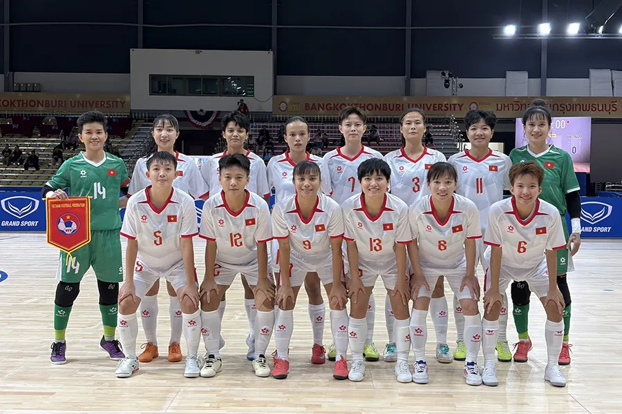 Tuyển nữ Futsal Việt Nam đang xếp hạng 11 FIFA. ẢNH: VFF tuyen-nu-viet-nam.jpg