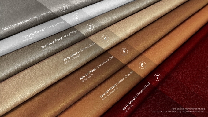 Tùy chọn màu sắc nội thất trên Carnival Hybrid Premium. Ảnh: chụp màn hình