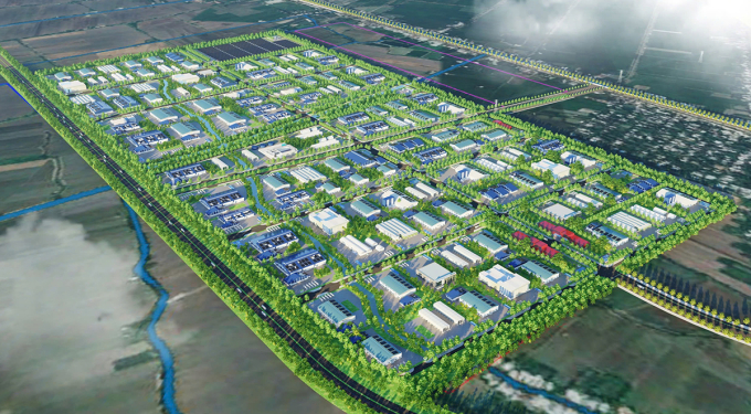Phối cảnh Khu công nghiệp Việt Nam – Singapore đầu tiên ở miền Tây đang được xây dựng tại Cần Thơ, quy mô 300 ha, vốn 3.700 tỷ đồng. Ảnh: Hưng Lợi