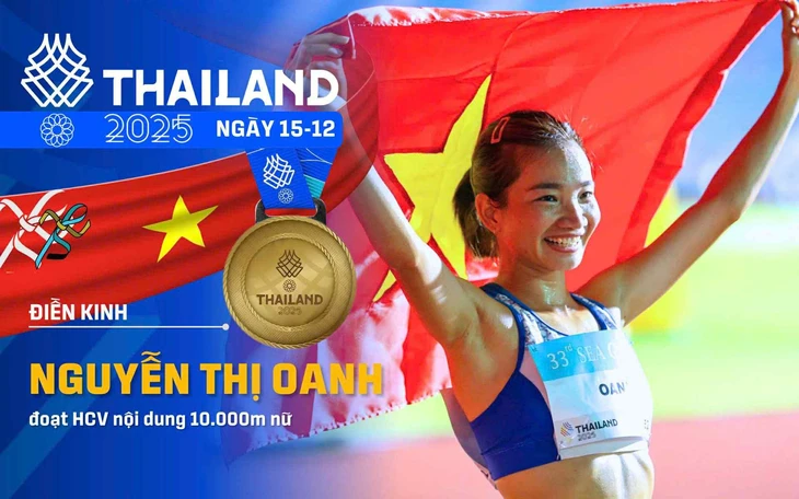 Điền kinh tỏa sáng với 'hat-trick vàng' giúp Việt Nam chạm mốc 40 HCV trong ngày 15-12 6 điền kinh - Ảnh 6.