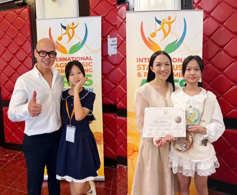 Vừa giành Á quân piano quốc tế, con gái Phan Đinh Tùng ẵm luôn giải nhất cuộc thi vẽ, được sang Pháp triển lãm tranh 4 Giữa tháng 12/2025 vừa qua, vợ chồng Phan Đinh Tùng tự hào vì con gái đạt giải Nhì tại cuộc thi piano.