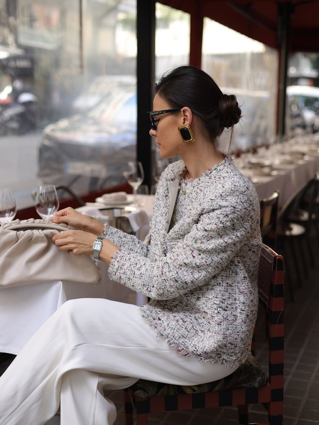 Tối giản nhưng sang xịn nhờ diện áo tweed vào mùa đông- Ảnh 2.