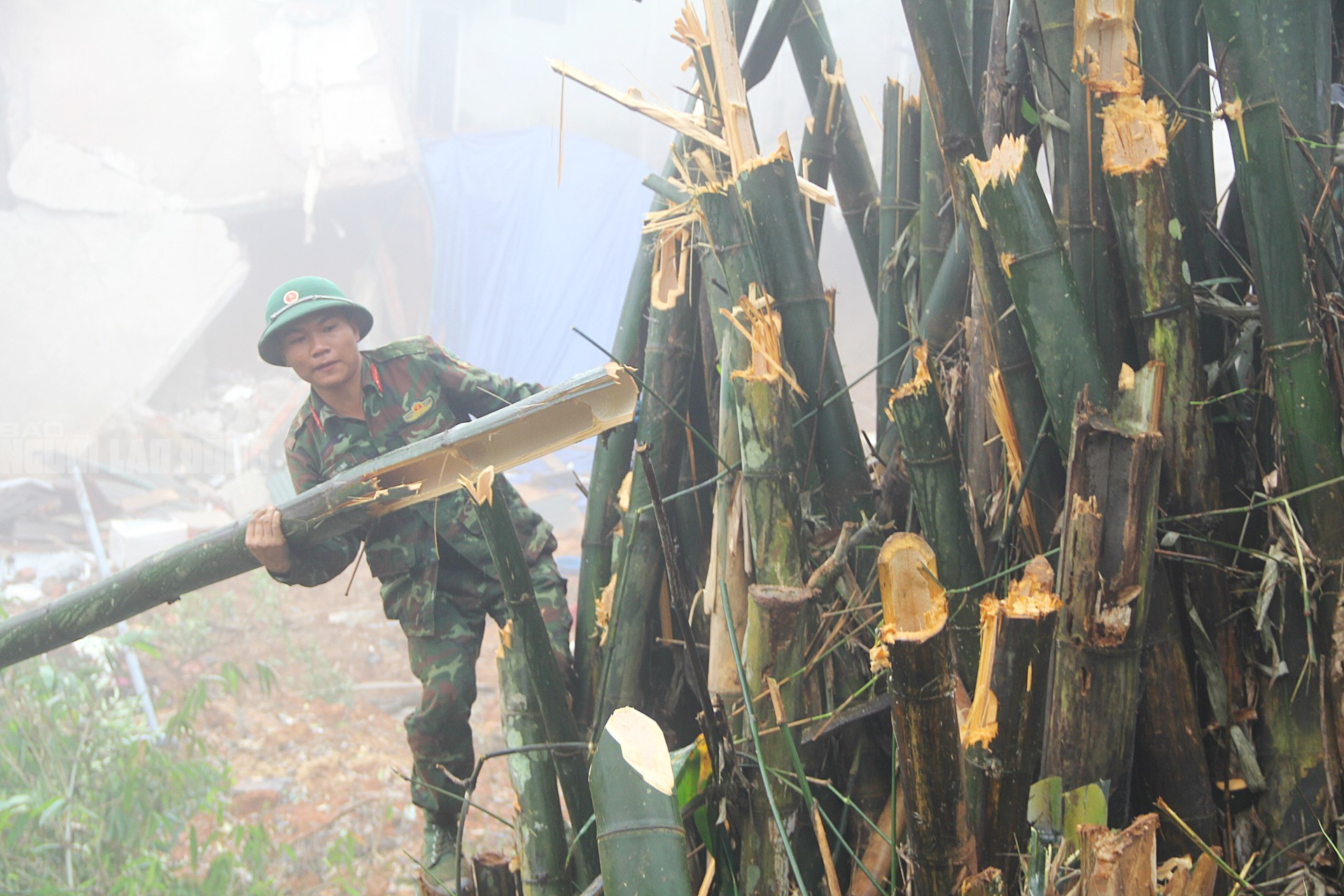 Công trình chống sụt trượt Khe Sanh khẩn trương triển khai giữa Sương mù dày đặc - Ảnh 8.