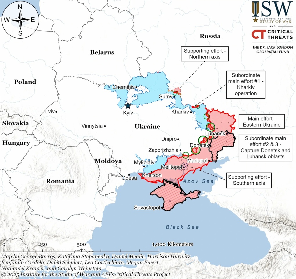 Tung loạt mũi giáp công khắp tiền tuyến 1.000km, Nga vướng bài toán khó - 2